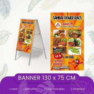 Banner SPanduk MMT Warung Restoran Stand Makanan - Template 1, Keling
